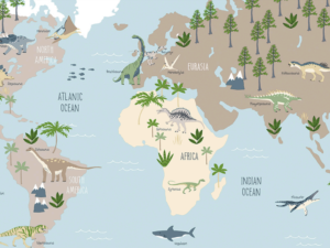 Wallpaper: Palette - Dinos map  (88443-1)